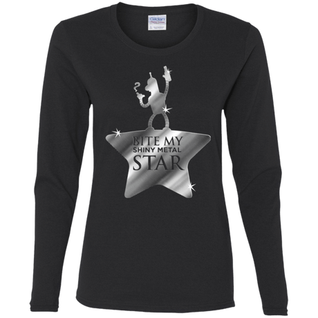 T-Shirts Black / S Bite my Shiny Metal Star Women's Long Sleeve T-Shirt