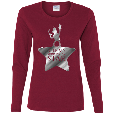 T-Shirts Cardinal / S Bite my Shiny Metal Star Women's Long Sleeve T-Shirt