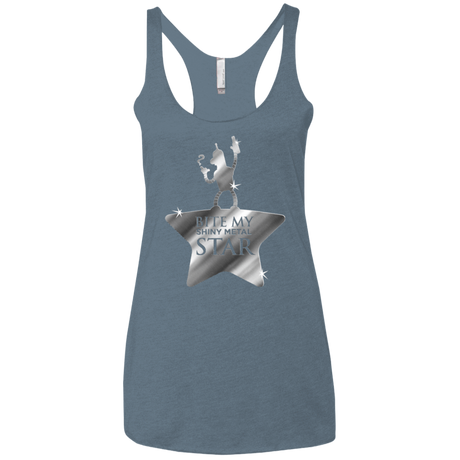 T-Shirts Indigo / X-Small Bite my Shiny Metal Star Women's Triblend Racerback Tank