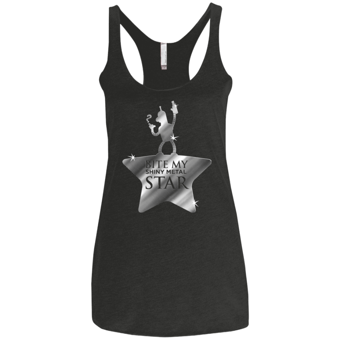 T-Shirts Vintage Black / X-Small Bite my Shiny Metal Star Women's Triblend Racerback Tank