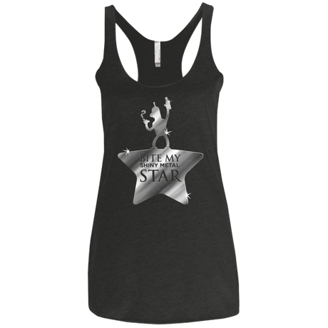 T-Shirts Vintage Black / X-Small Bite my Shiny Metal Star Women's Triblend Racerback Tank