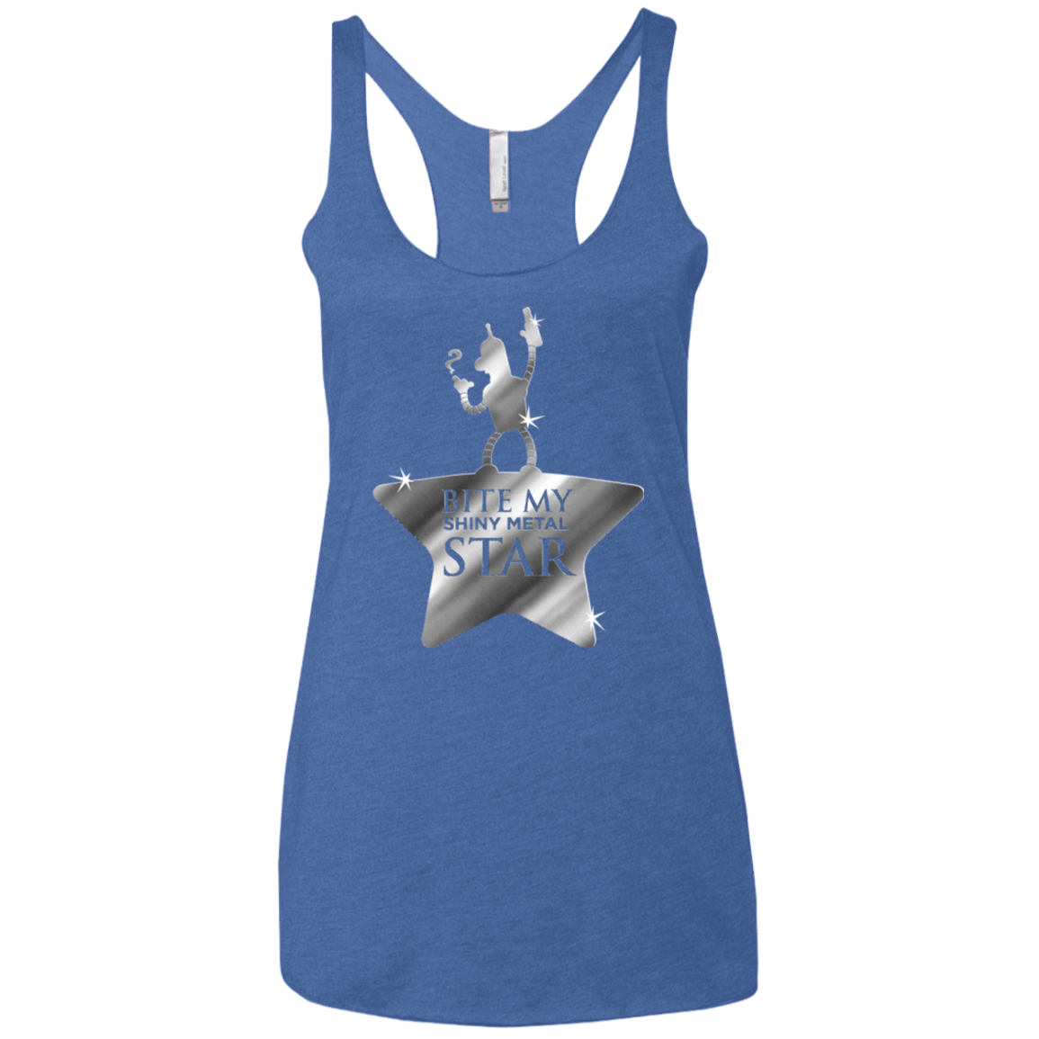 T-Shirts Vintage Royal / X-Small Bite my Shiny Metal Star Women's Triblend Racerback Tank