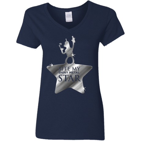 T-Shirts Navy / S Bite my Shiny Metal Star Women's V-Neck T-Shirt