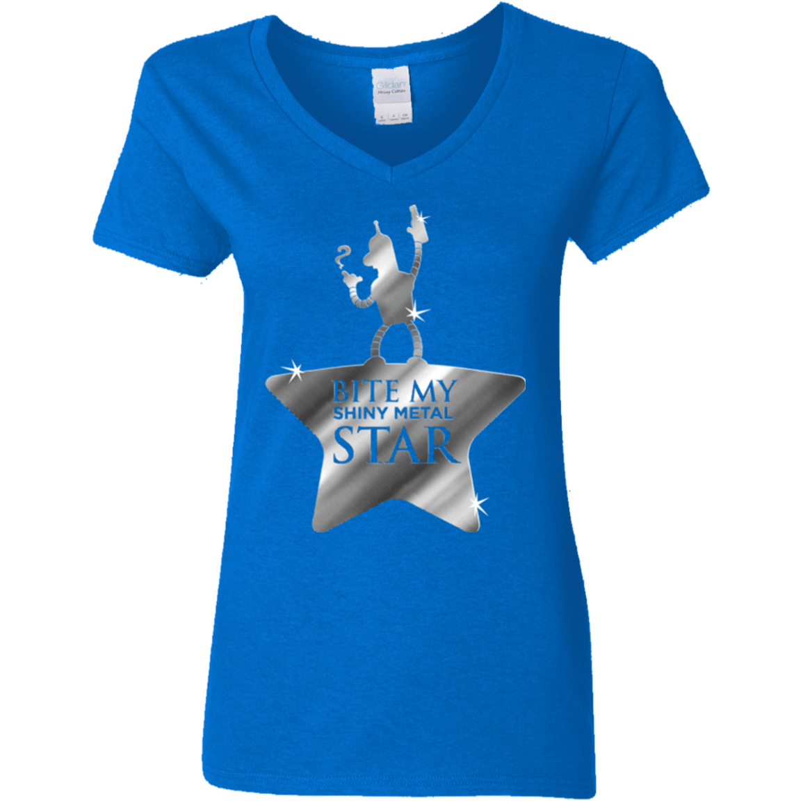 T-Shirts Royal / S Bite my Shiny Metal Star Women's V-Neck T-Shirt