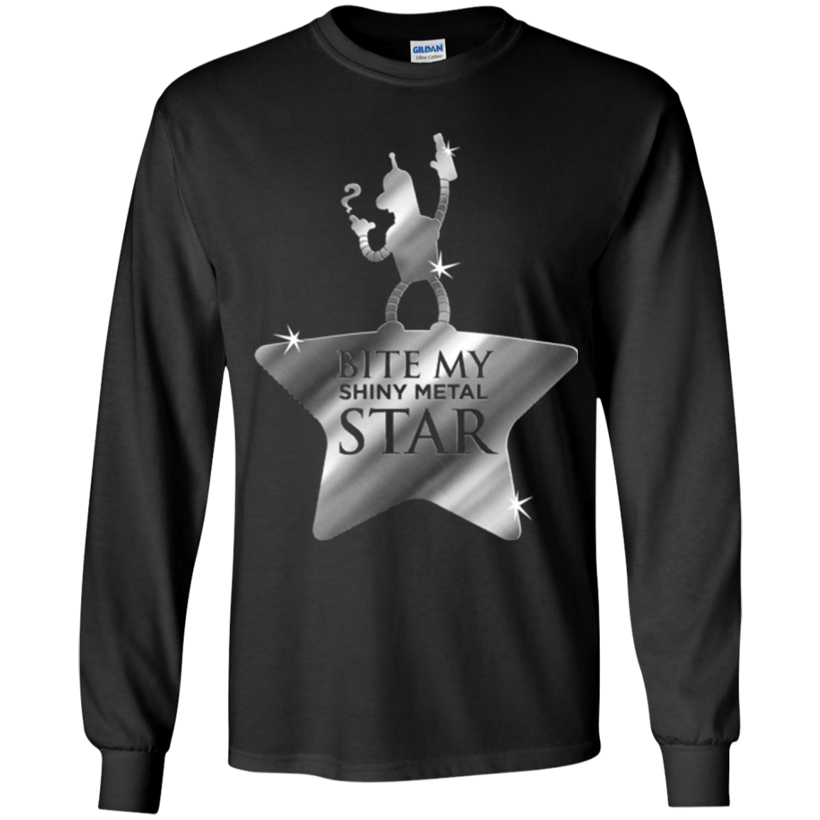 T-Shirts Black / YS Bite my Shiny Metal Star Youth Long Sleeve T-Shirt