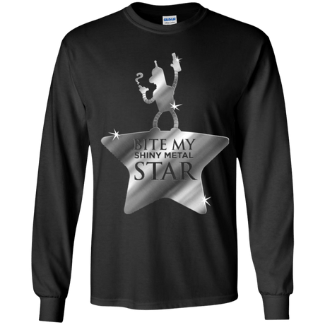 T-Shirts Black / YS Bite my Shiny Metal Star Youth Long Sleeve T-Shirt