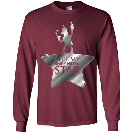 T-Shirts Maroon / YS Bite my Shiny Metal Star Youth Long Sleeve T-Shirt