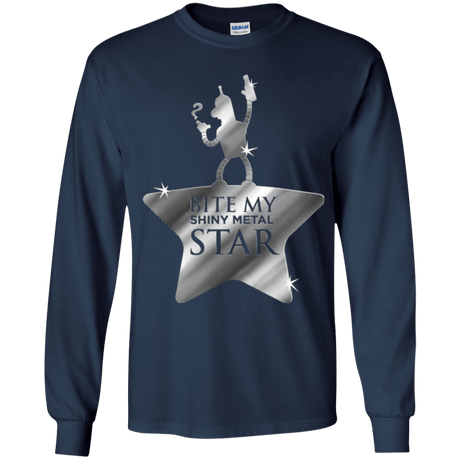 T-Shirts Navy / YS Bite my Shiny Metal Star Youth Long Sleeve T-Shirt