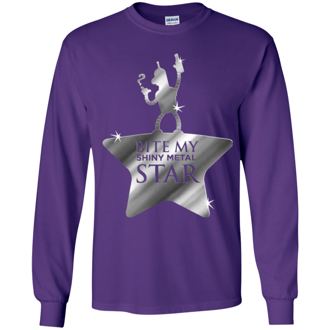 T-Shirts Purple / YS Bite my Shiny Metal Star Youth Long Sleeve T-Shirt