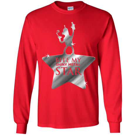 T-Shirts Red / YS Bite my Shiny Metal Star Youth Long Sleeve T-Shirt