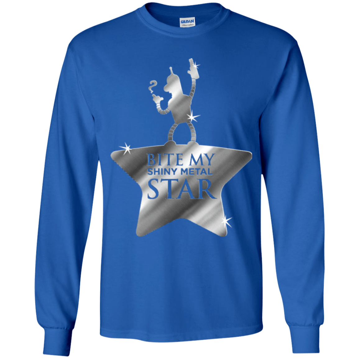 T-Shirts Royal / YS Bite my Shiny Metal Star Youth Long Sleeve T-Shirt