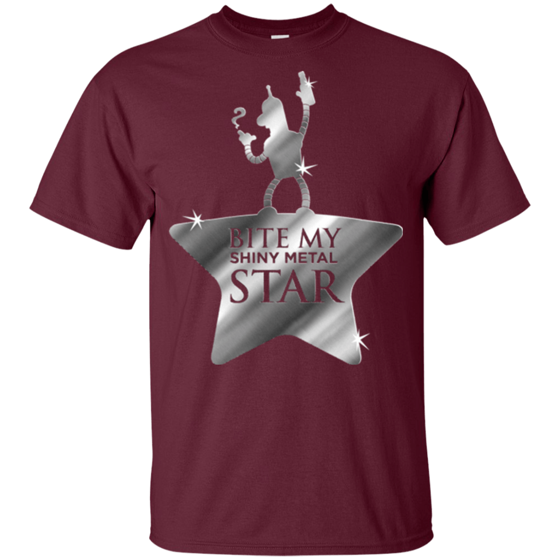T-Shirts Maroon / YXS Bite my Shiny Metal Star Youth T-Shirt