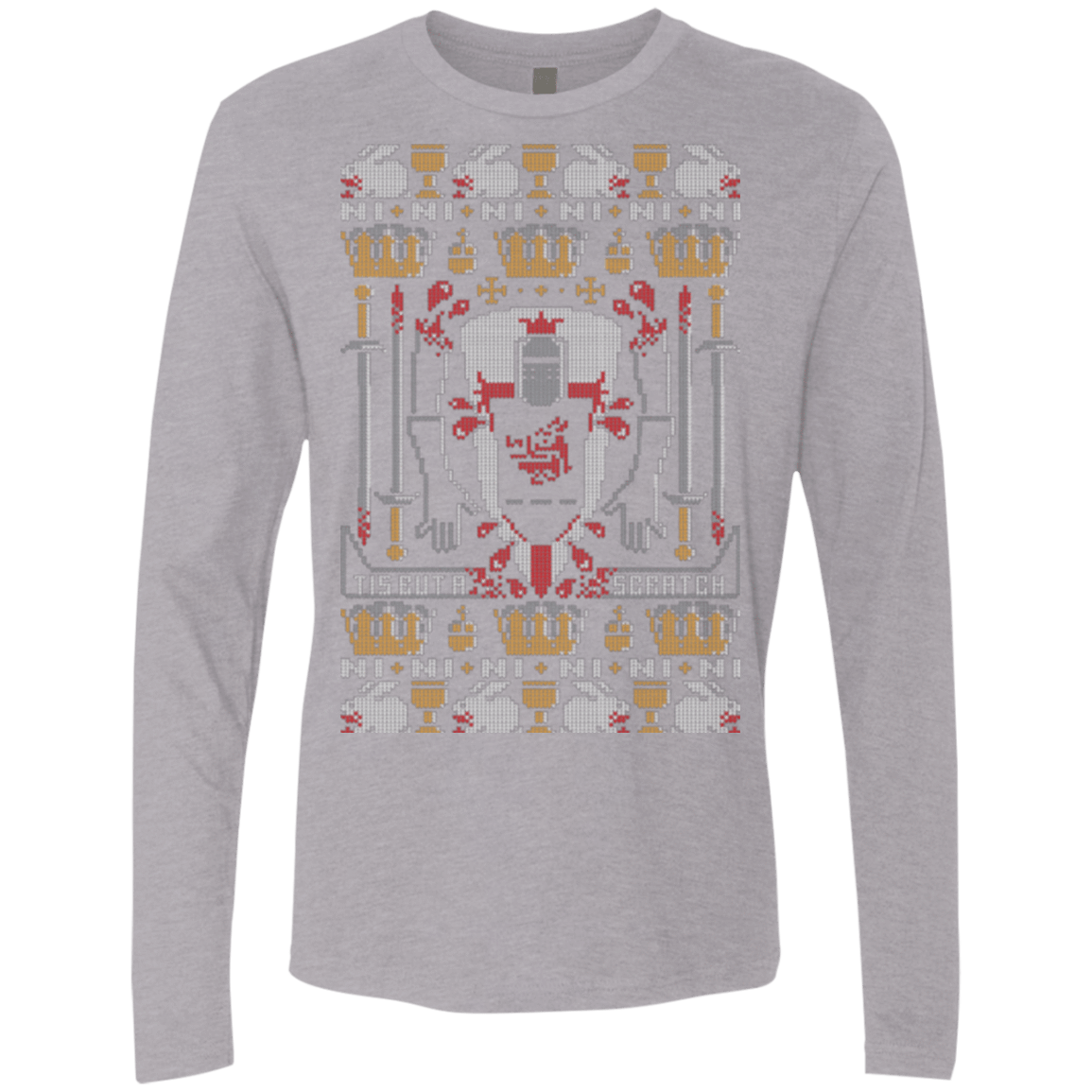 T-Shirts Heather Grey / Small Bite ya Legs Off Men's Premium Long Sleeve