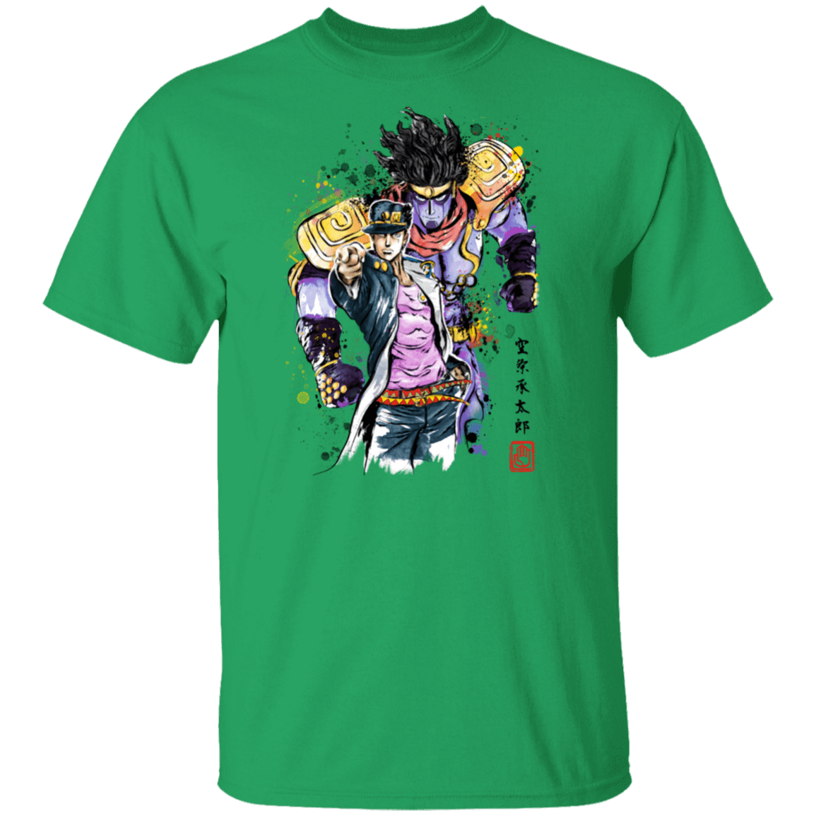 T-Shirts Irish Green / S Bizarre Adventure Watercolor T-Shirt