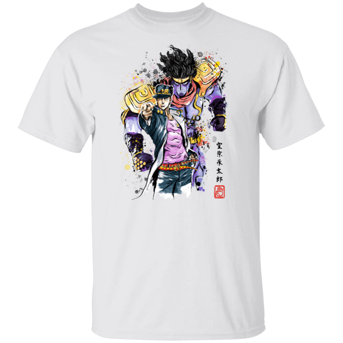 T-Shirts White / S Bizarre Adventure Watercolor T-Shirt