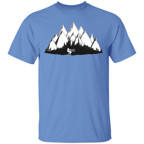 T-Shirts Carolina Blue / S Black and White Mountain Bike T-Shirt