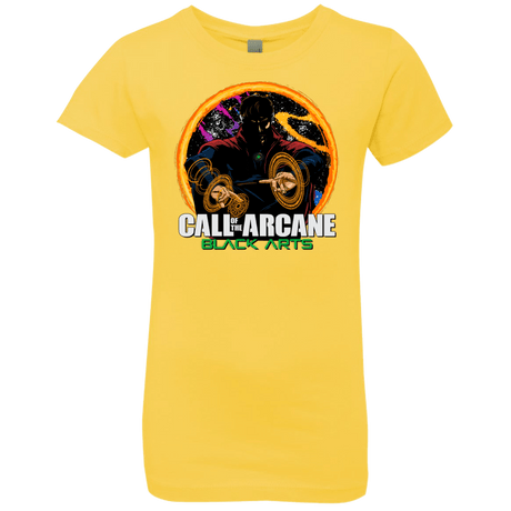 T-Shirts Vibrant Yellow / YXS Black arts Girls Premium T-Shirt