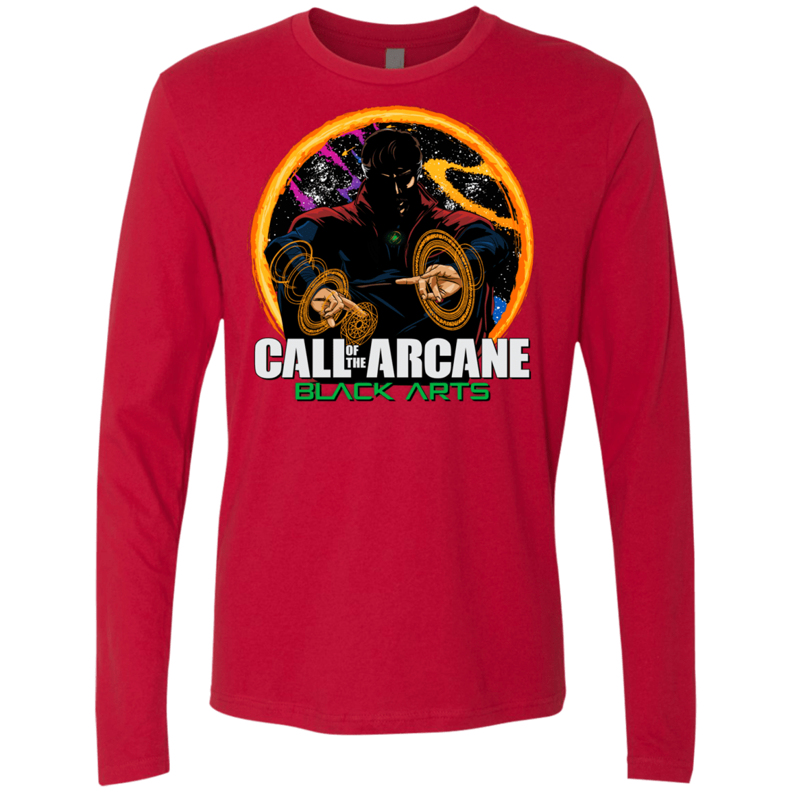 T-Shirts Red / Small Black arts Men's Premium Long Sleeve