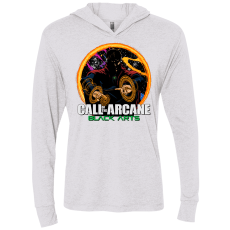 T-Shirts Heather White / X-Small Black arts Triblend Long Sleeve Hoodie Tee