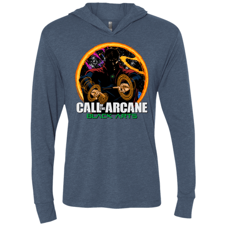 T-Shirts Indigo / X-Small Black arts Triblend Long Sleeve Hoodie Tee