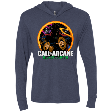 T-Shirts Vintage Navy / X-Small Black arts Triblend Long Sleeve Hoodie Tee