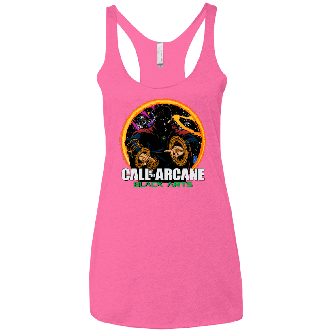 T-Shirts Vintage Pink / X-Small Black arts Women's Triblend Racerback Tank