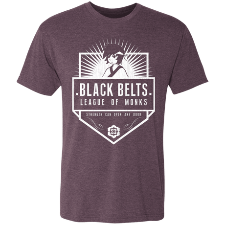 T-Shirts Vintage Purple / S Black Belts League of Monks Men's Triblend T-Shirt