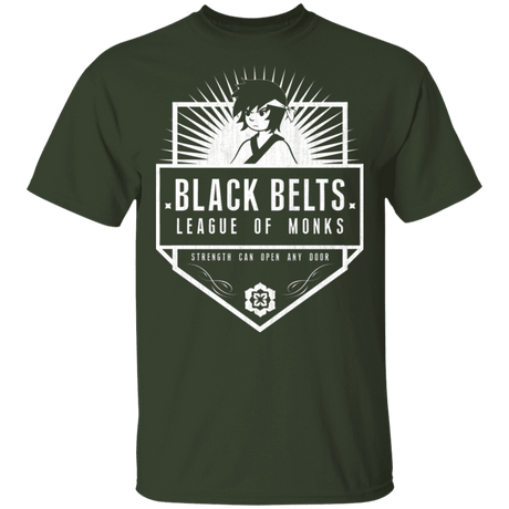 T-Shirts Forest / S Black Belts League of Monks T-Shirt