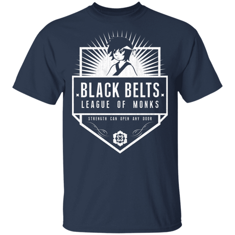 T-Shirts Navy / S Black Belts League of Monks T-Shirt