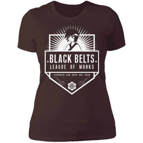 T-Shirts Dark Chocolate / S Black Belts League of Monks Women's Premium T-Shirt