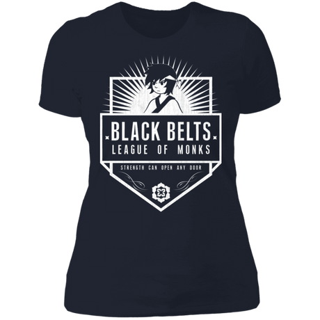 T-Shirts Midnight Navy / S Black Belts League of Monks Women's Premium T-Shirt
