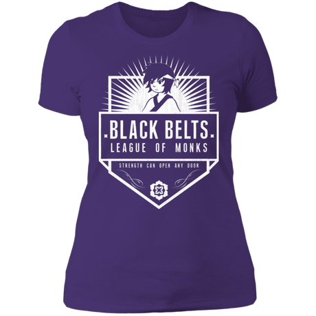 T-Shirts Purple Rush/ / S Black Belts League of Monks Women's Premium T-Shirt