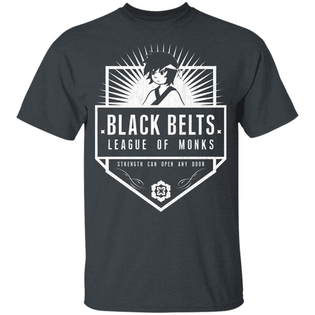 T-Shirts Dark Heather / YXS Black Belts League of Monks Youth T-Shirt