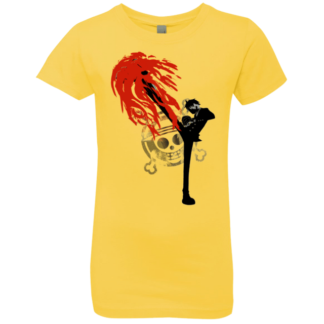 T-Shirts Vibrant Yellow / YXS Black leg 2 Girls Premium T-Shirt