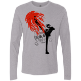 T-Shirts Heather Grey / Small Black leg 2 Men's Premium Long Sleeve