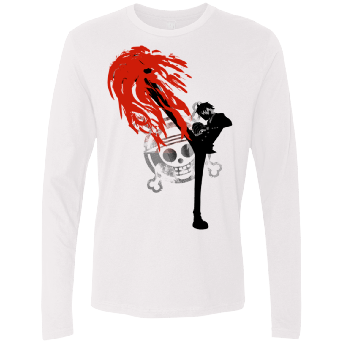 T-Shirts White / Small Black leg 2 Men's Premium Long Sleeve