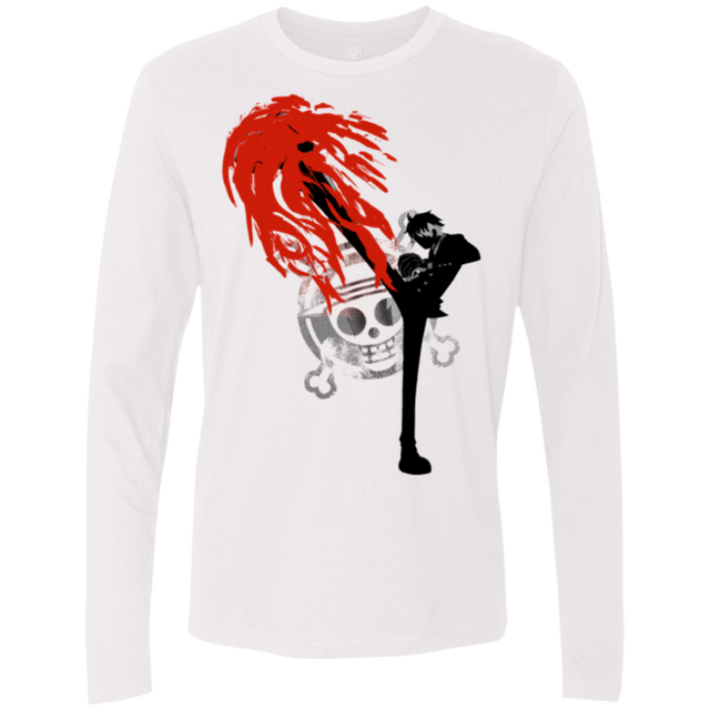 T-Shirts White / Small Black leg 2 Men's Premium Long Sleeve