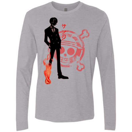 T-Shirts Heather Grey / Small Black leg Men's Premium Long Sleeve