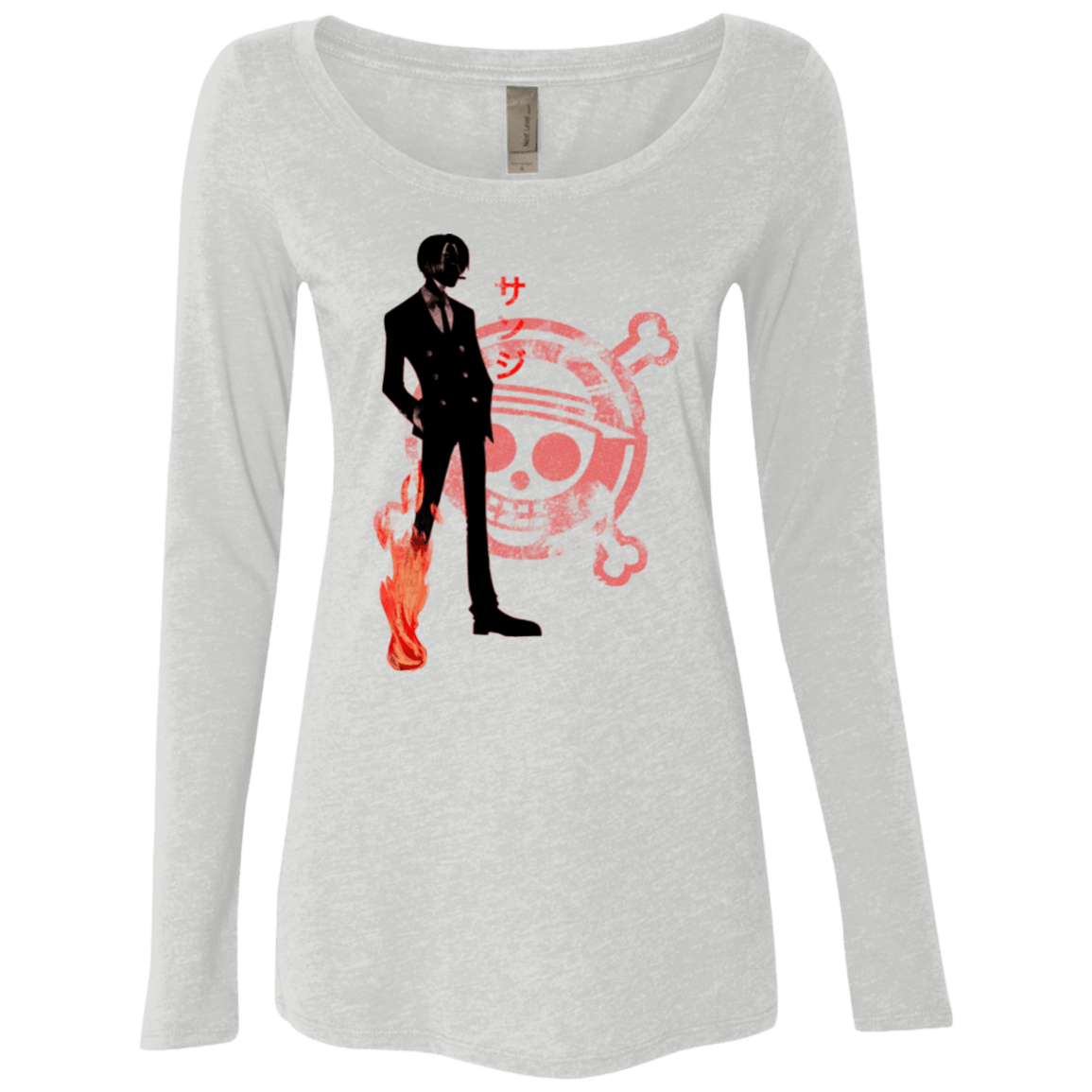 T-Shirts Heather White / Small Black leg Women's Triblend Long Sleeve Shirt