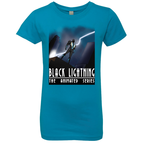 T-Shirts Turquoise / YXS Black Lightning Series Girls Premium T-Shirt