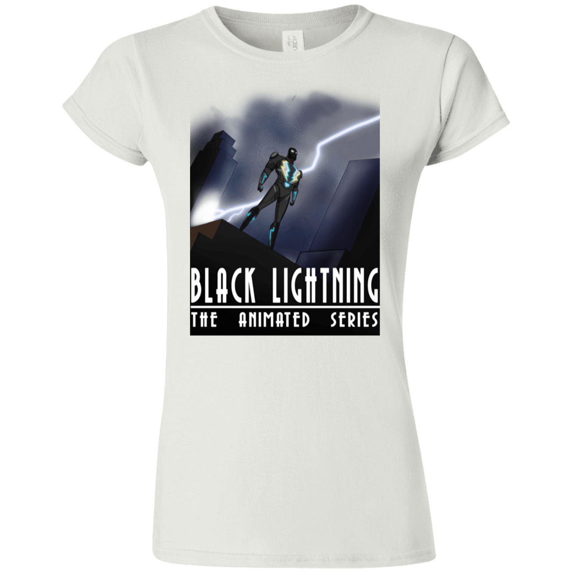 T-Shirts White / S Black Lightning Series Junior Slimmer-Fit T-Shirt