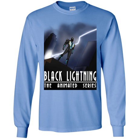 T-Shirts Carolina Blue / S Black Lightning Series Men's Long Sleeve T-Shirt