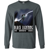 T-Shirts Dark Heather / S Black Lightning Series Men's Long Sleeve T-Shirt