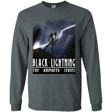 T-Shirts Dark Heather / S Black Lightning Series Men's Long Sleeve T-Shirt