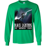 T-Shirts Irish Green / S Black Lightning Series Men's Long Sleeve T-Shirt