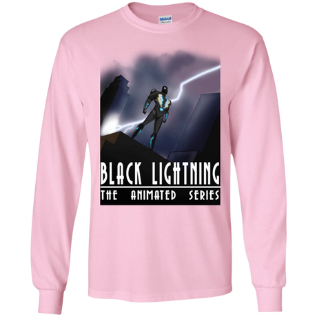 T-Shirts Light Pink / S Black Lightning Series Men's Long Sleeve T-Shirt