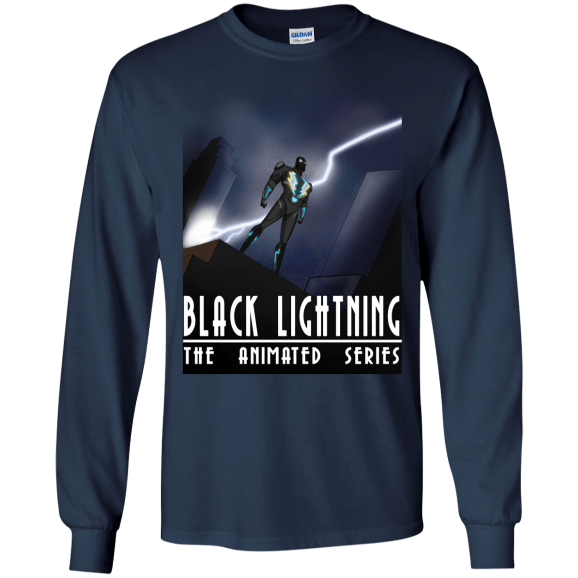 T-Shirts Navy / S Black Lightning Series Men's Long Sleeve T-Shirt