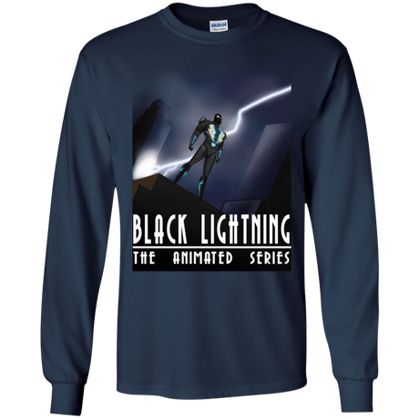 T-Shirts Navy / S Black Lightning Series Men's Long Sleeve T-Shirt