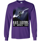 T-Shirts Purple / S Black Lightning Series Men's Long Sleeve T-Shirt