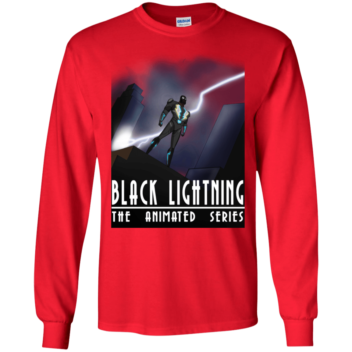 T-Shirts Red / S Black Lightning Series Men's Long Sleeve T-Shirt